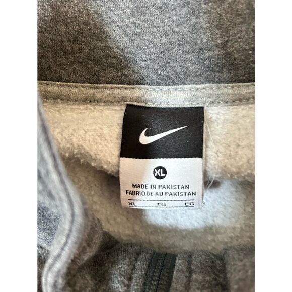 Y2K Nike Gray Zip Up Sweatshirt Embroidered Swoosh Size XL - Picture 4 of 6